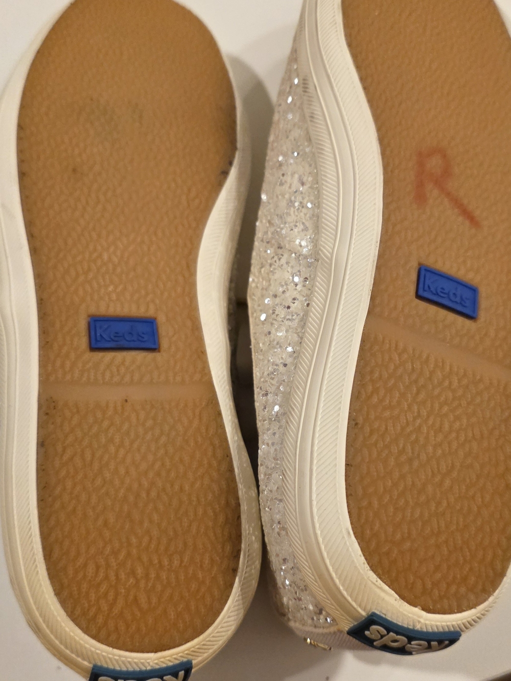 Sparkle Satin Lace-Up Women’s Sneakers in Cream - Picture 16 of 16